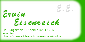 ervin eisenreich business card